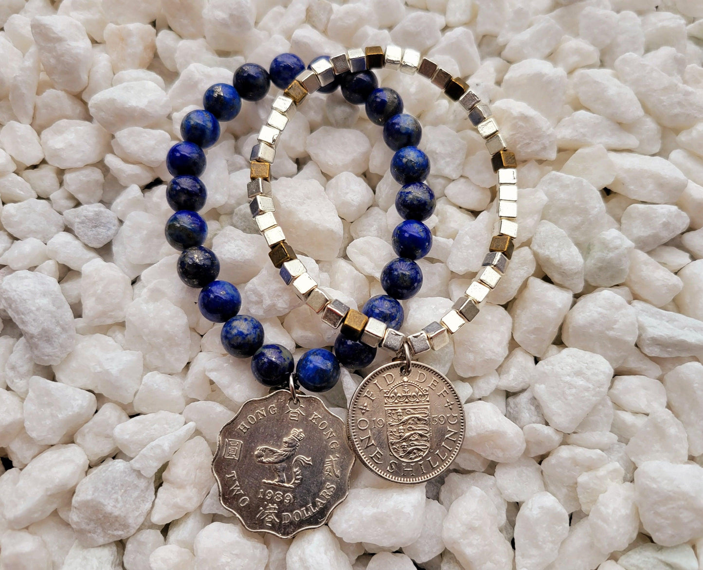 Lapis Lazuli Bead Bracelet - Shop World Links