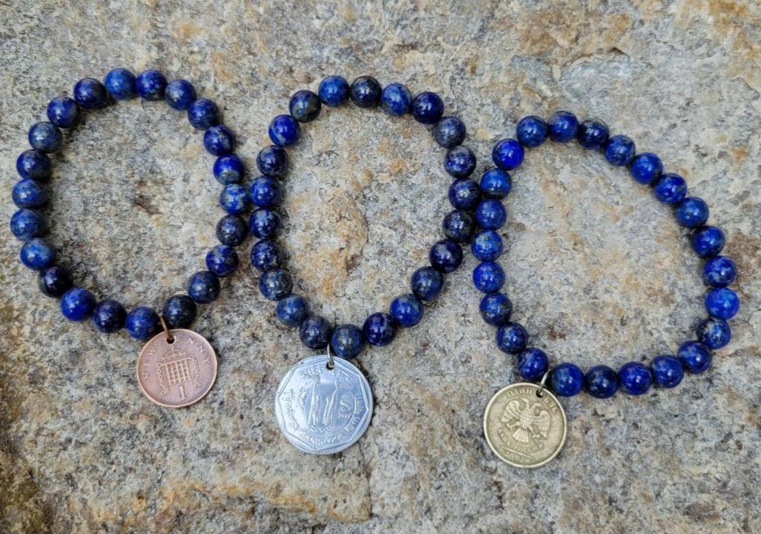 Lapis Lazuli Bead Bracelet - Shop World Links